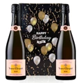 Buy & Send Veuve Clicquot Rose Label 75cl Happy Birthday Duo Gift Box (2x75cl)
