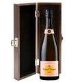 Buy & Send Veuve Clicquot Rose Label 75cl in Elm Wood Gift Box