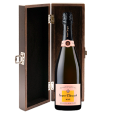 Buy & Send Veuve Clicquot Rose Label 75cl in Elm Wood Gift Box