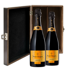 Buy & Send Veuve Clicquot Vintage 2015 Champagne 75cl Double Elm Wood Gift Boxed (2x75cl)