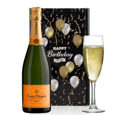 Buy & Send Veuve Clicquot Yellow Label Brut Champagne 75cl And Flute Happy Birthday Gift Box