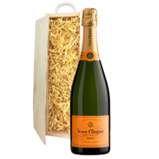 Buy & Send Veuve Clicquot Yellow Label Brut Champagne 75cl In Wooden Sliding Lid Gift Box