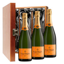 Buy & Send Veuve Clicquot Yellow Label Brut Champagne 75cl Treble Luxury Gift Boxed Champagne
