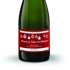 Buy & Send Personalised Champagne - Xmas 2 Label