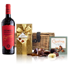 Buy & Send Zensa Nero d'Avola DOC 75cl Red Wine And Chocolates Hamper