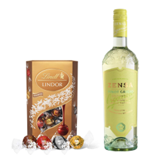 Buy & Send Zensa Pinot Grigio IGP 75cl White Wine With Lindt Lindor Assorted Truffles 200g