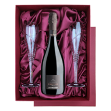 Buy & Send Zonin Cuvee Prestige 1821 Prosecco DOCG Extra Dry in Red Luxury Presentation Set With Flutes