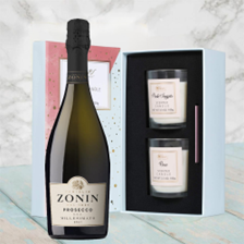 Buy & Send Zonin Prosecco Brut Millesimato DOC With Love Body & Earth 2 Scented Candle Gift Box