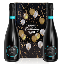 Buy & Send Zonin Prosecco Cuvee DOC 1821 Happy Birthday Wine Duo Gift Box (2x75cl)