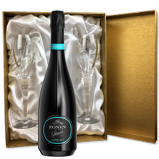 Buy & Send Zonin Prosecco Cuvee DOC 1821 in Gold Luxury Presentation Set With Flutes