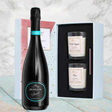 Buy & Send Zonin Prosecco Cuvee DOC 1821 With Love Body & Earth 2 Scented Candle Gift Box