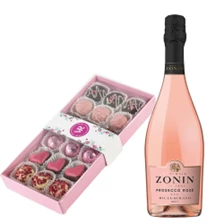Buy & Send Zonin Prosecco Rose Doc Millesimato 75cl and Lindt Lindor Gold Bunny & Milk Chocolate Easter Egg 115G