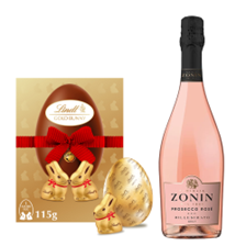 Buy & Send Zonin Prosecco Rose Doc Millesimato 75cl and Assorted Box Of Heart Chocolates 215g