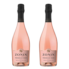 Buy & Send Zonin Prosecco Rose Doc Millesimato 75cl Duo Set