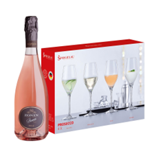 Buy & Send Zonin Rose Prosecco D.O.C 75cl With A Set Of 4 Spiegelau Prosecco Glasses